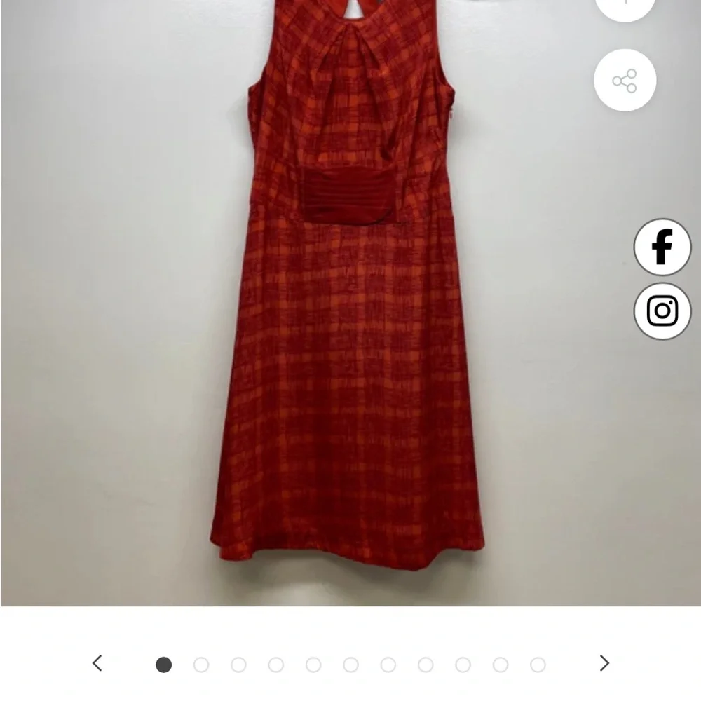 Anthropologie- Girls From Savoy Chic Silk Red Dress - Picture 1 of 10